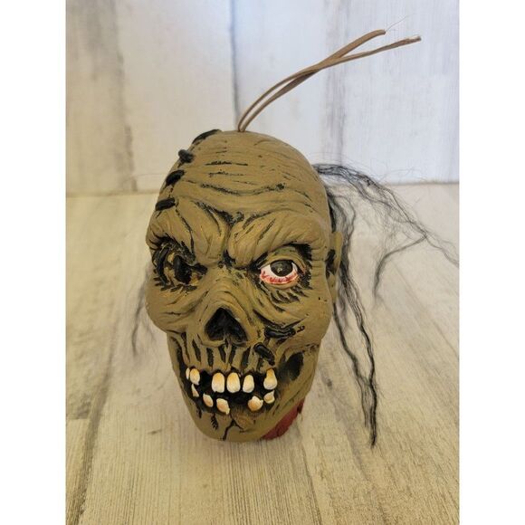 Seasons rubber Voodoo head prop decor Halloween scary - Picture 1 of 8